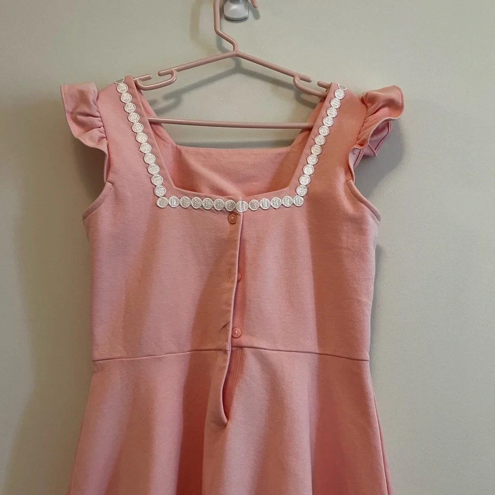Janie and Jack Pink Ruffle Hem Flutter Sleeve Dress